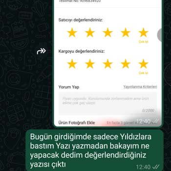 Trendyol Yorum Yayınlama Sorunu