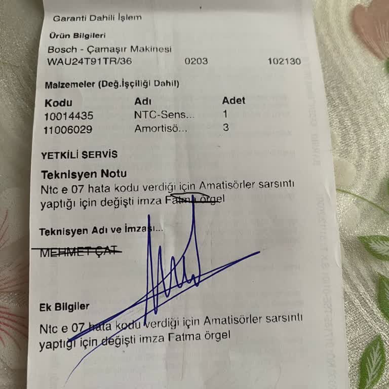 Bosch Çamaşır Makinesi: Sıkma Aşamasında Su Akıtma Sorunu