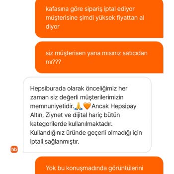 Hepsiburada'dan İptal Edilen Sipariş Ve Mağduriyet