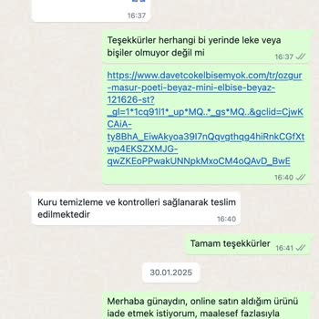 İkinci El Elbisede Temizlik Ve İade Sorunu