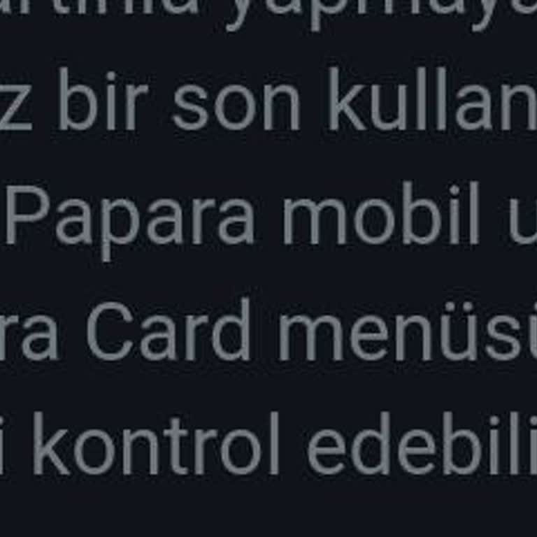 Papara Kartımda Geçersiz Tarih Sorunu