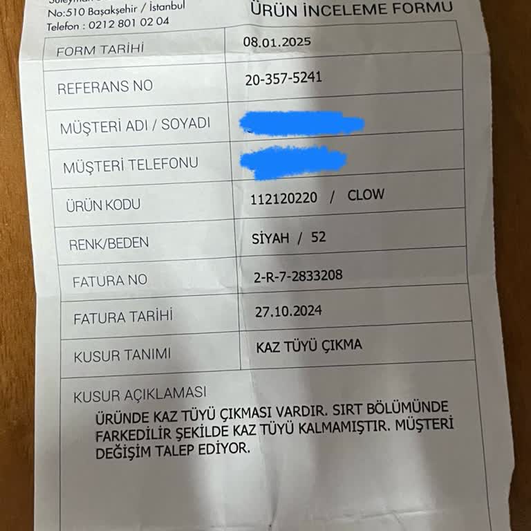 Lufian Mağazasında Kaybolan Mont Ve Yanıltıcı İletişim
