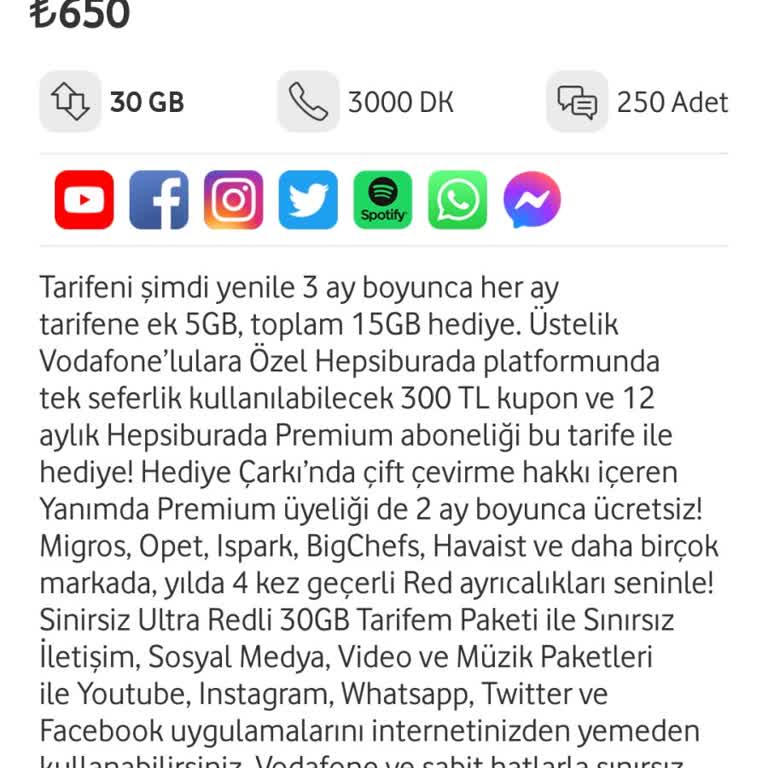 Tarife Ücretlerinde İndirim Talebi