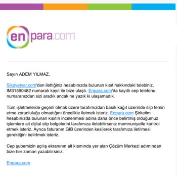 Enpara'da Bloke Sorunu Ve Çifte Vergi Ödemesi