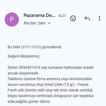 Eksik Ürün Ve Yanıltıcı Bilgilendirme Sorunu