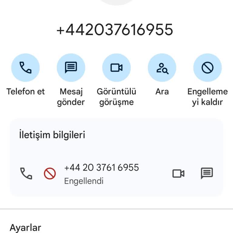 Yabancı Numaradan Gelen Rahatsız Edici Arama