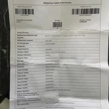 Media Markt Kasko Hizmeti Ve Tamir Sürecinde Yaşanan Mağduriyet