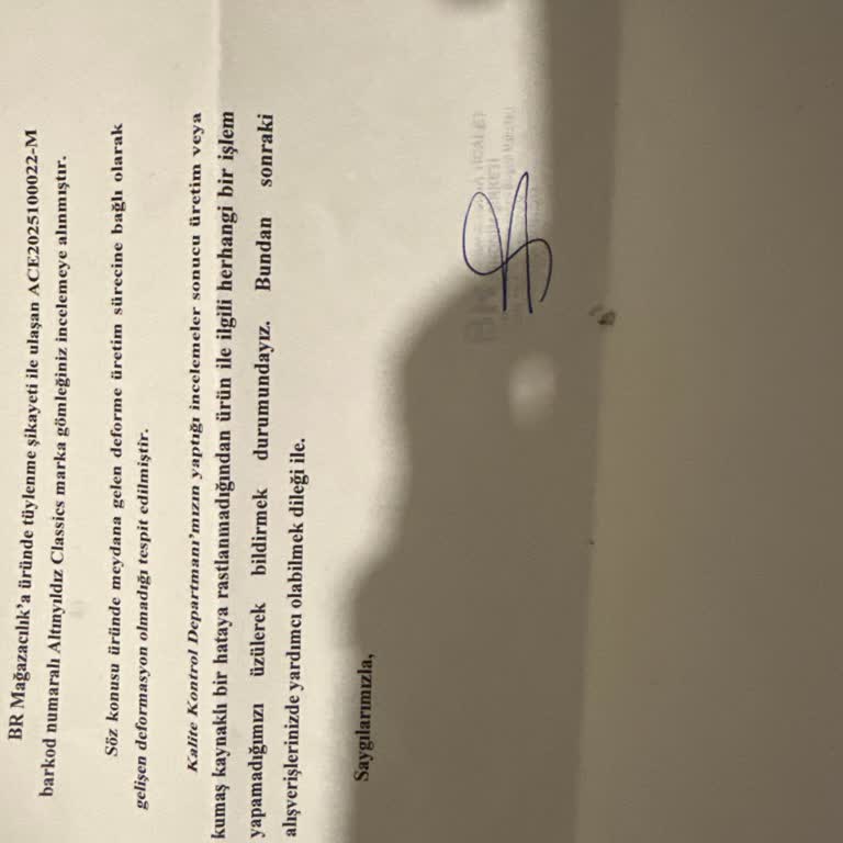 Altınyıldız Gömlek Kalitesizliği Ve Müşteri Hizmeti Sorunu