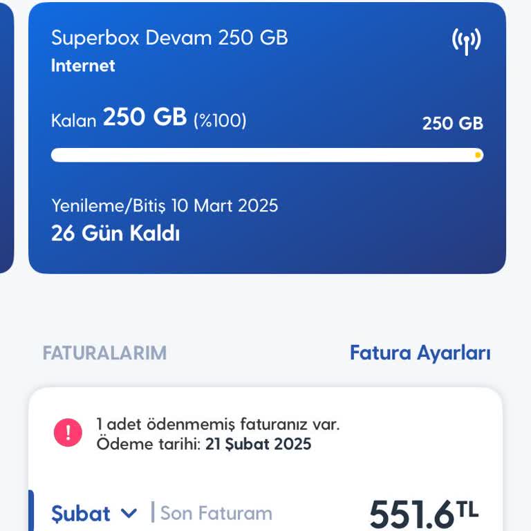 Fatura Sonrası İnternet Kesintisi
