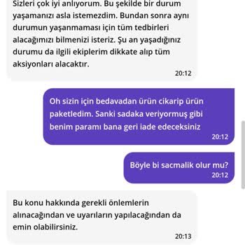Yanlış Sipariş, Müşteri Hizmetleri Çözüm Sunmuyor