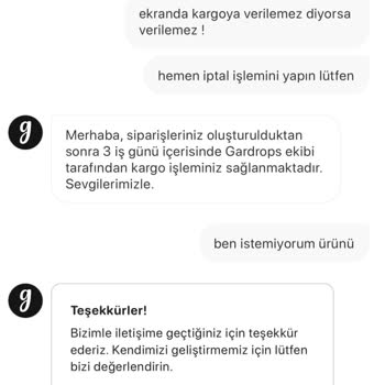 Gardrops'ta İptal Talebi Karmaşası Ve Müşteri Hizmetleri Sorunu