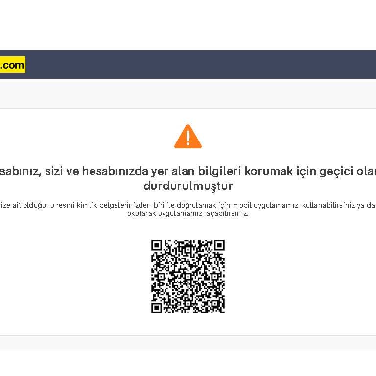 Sahibinden.com Hesap Dondurma Sorunu