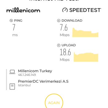 İnternet Hızında Taahhüt Edilenin Altında Performans