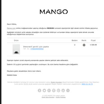 Mango Alışverişlerinde Sürekli Gecikme Ve İptal Sorunları