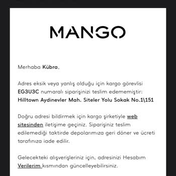 Mango Alışverişlerinde Sürekli Gecikme Ve İptal Sorunları