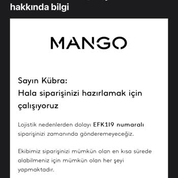 Mango Alışverişlerinde Sürekli Gecikme Ve İptal Sorunları