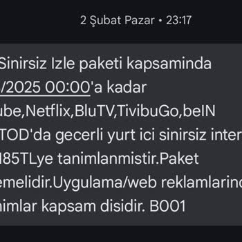 Sınırsız İzle Paketi Sorunu