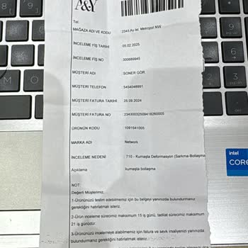 Network Markasıyla Hayal Kırıklığı: Kalitesiz Takım Elbise Deneyimi