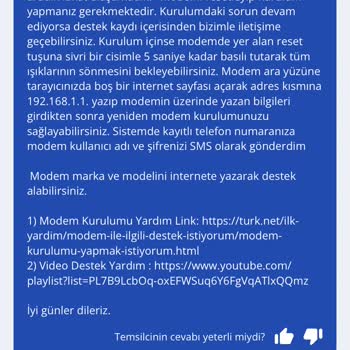 TurkNet Müşteri Hizmetleri Ve Arıza Kaydı Sorunu