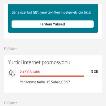 Yanıltıcı İnternet Paketi Süresi