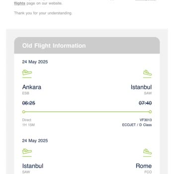 Uçuş Tarihi Değişikliği Mağduriyeti