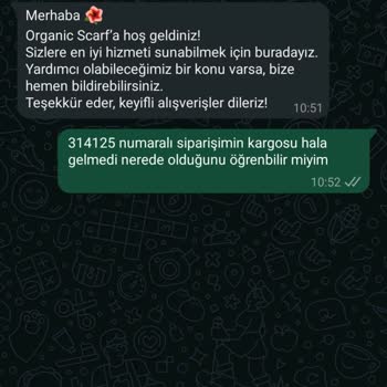 Organicscarf'tan Kargolanmayan Sipariş Ve İletişim Sorunu