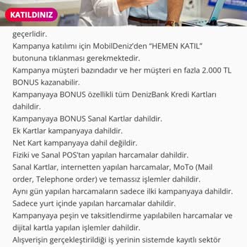 Denizbank Yanlış Yüklenen Bonus Puanlar!
