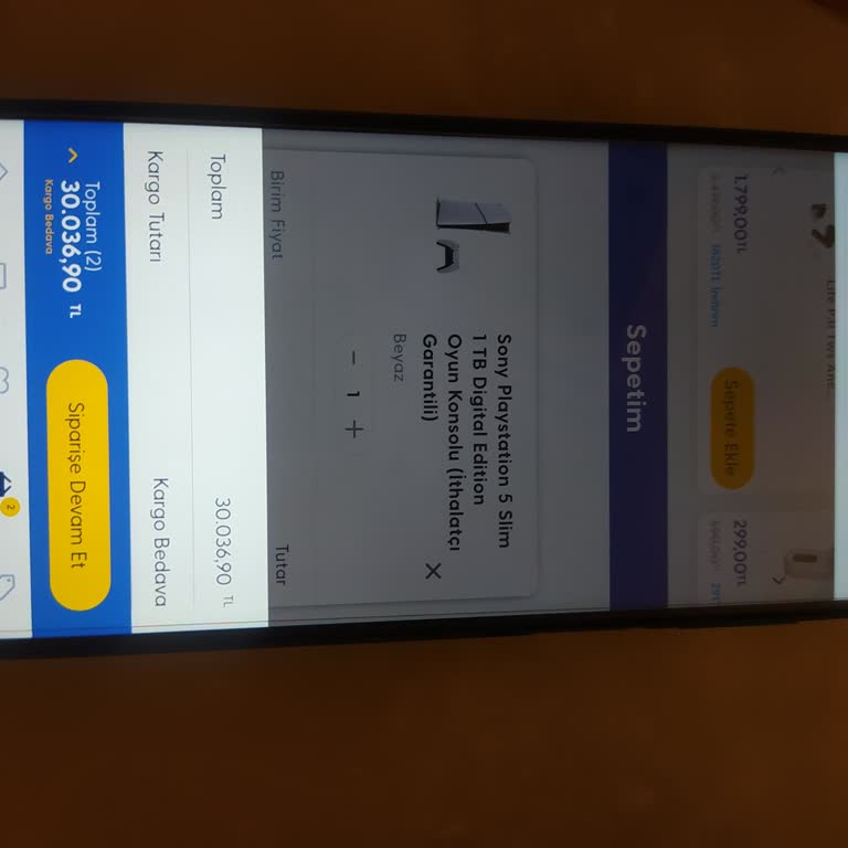 Turkcell Pasaj'da Sepet Sorunu