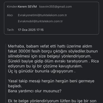 Vefat Nedeniyle Hattı Üzerime Aldım, Cezai Borç Çıkıyor
