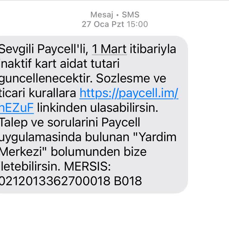 İstenmeyen Paycell Hesabı Ve Kart Aidatı Sorunu