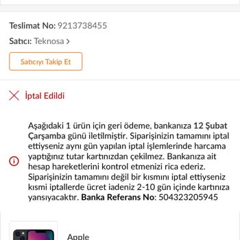 İndirimli Ürün Siparişi İptali Ve Mağduriyet