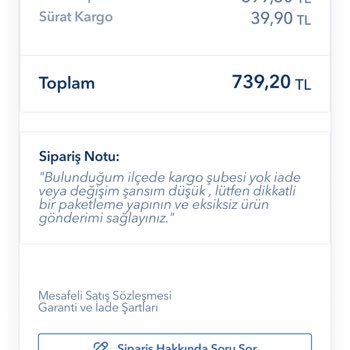 Yanlış Ve Kusurlu Ürün Gönderimi Sorunu