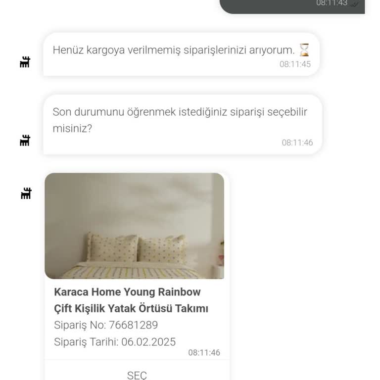 Karaca'dan Sipariş Gecikmesi: Yatak Örtüsü Hala Kargoda Yok!