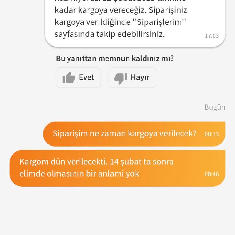 Trendyol'da Teslimat Sorunu Ve Müşteri Hizmetleri Hayal Kırıklığı