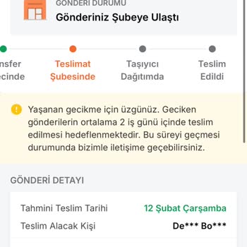 Teslimat Gecikmesi Yüzünden Mağduriyet Yaşıyorum