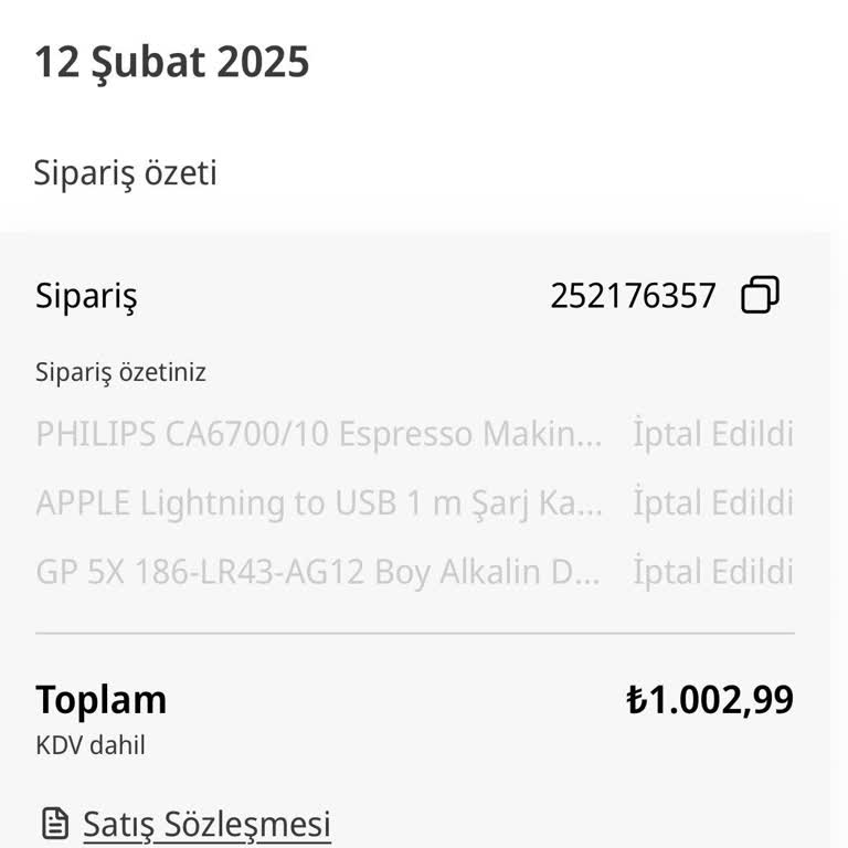 Media Markt'ta Keyfi Sipariş İptali