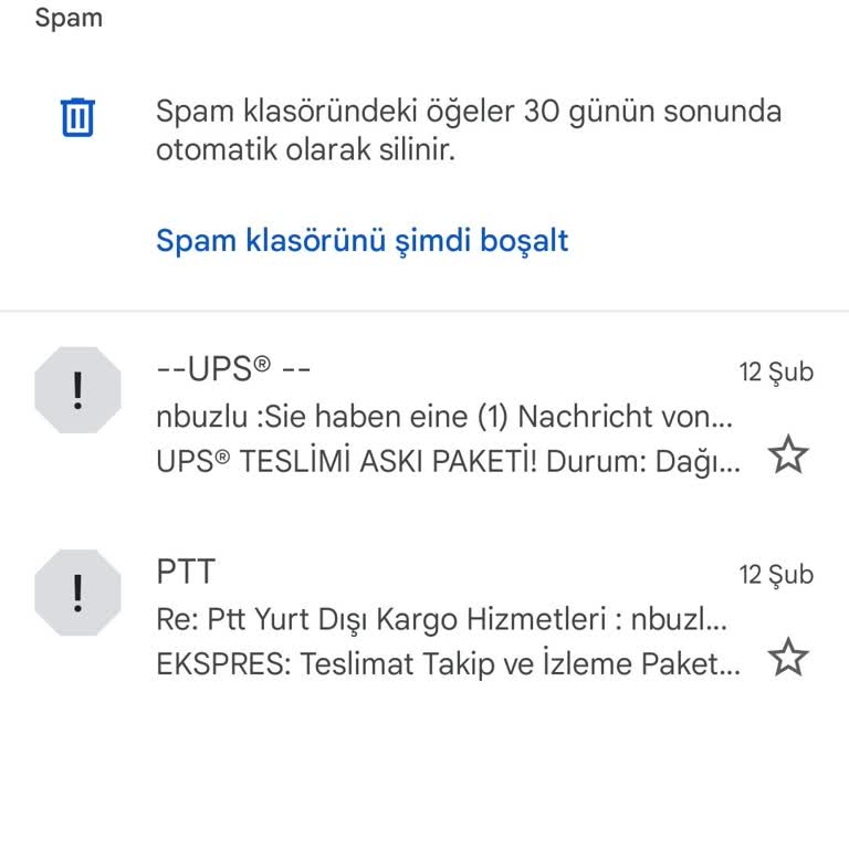 PTT Kargo Adı Kullanılarak Yapılan Spam Mağduriyeti