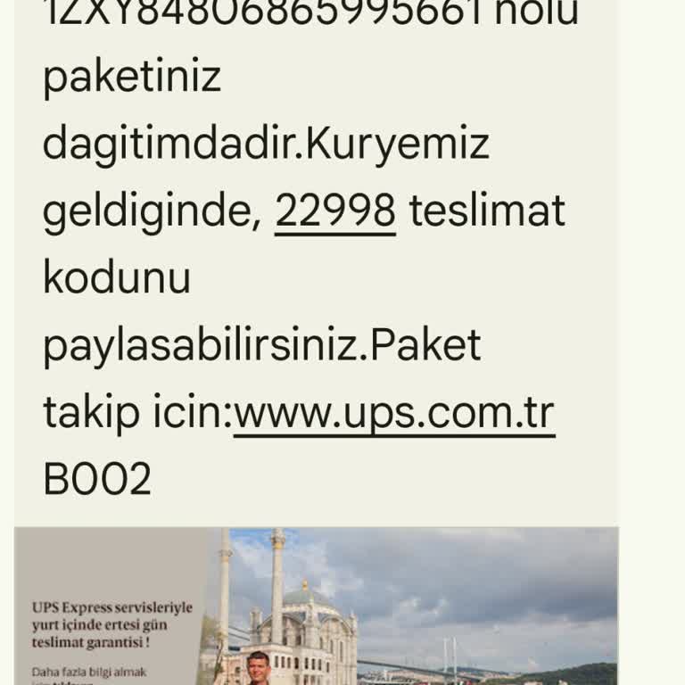 UPS Türkiye'nin Yetersiz Kargo Dağıtım Hizmeti