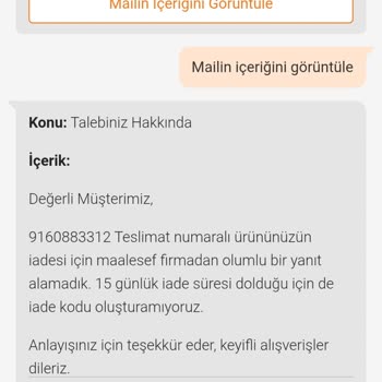 İade Süresi Sorunu: Trendyol Ve Kiğılı Arasında Müşteri Mağduriyeti
