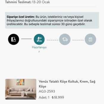 Vivense Teslimat Gecikmesi Ve İletişim Sorunları