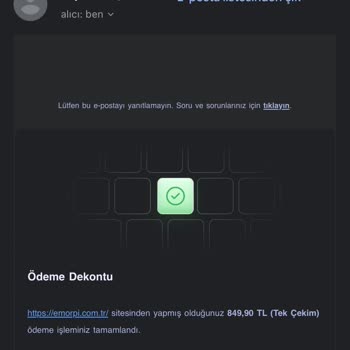Emorpi'den Sipariş Bilgisi Alamama Sorunu