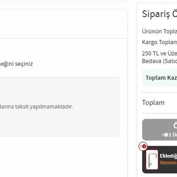 Trendyol'da Taksit Seçeneği Sorunu Ve Müşteri Hizmetleri Yetersizliği