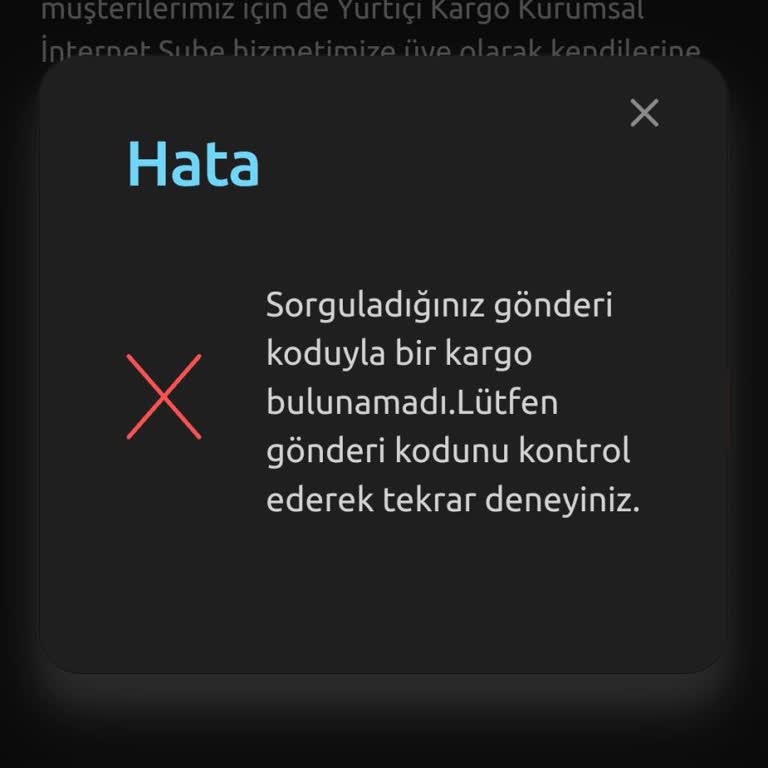 Telefon Bağlantı Sorunu Ve Kargo İptali