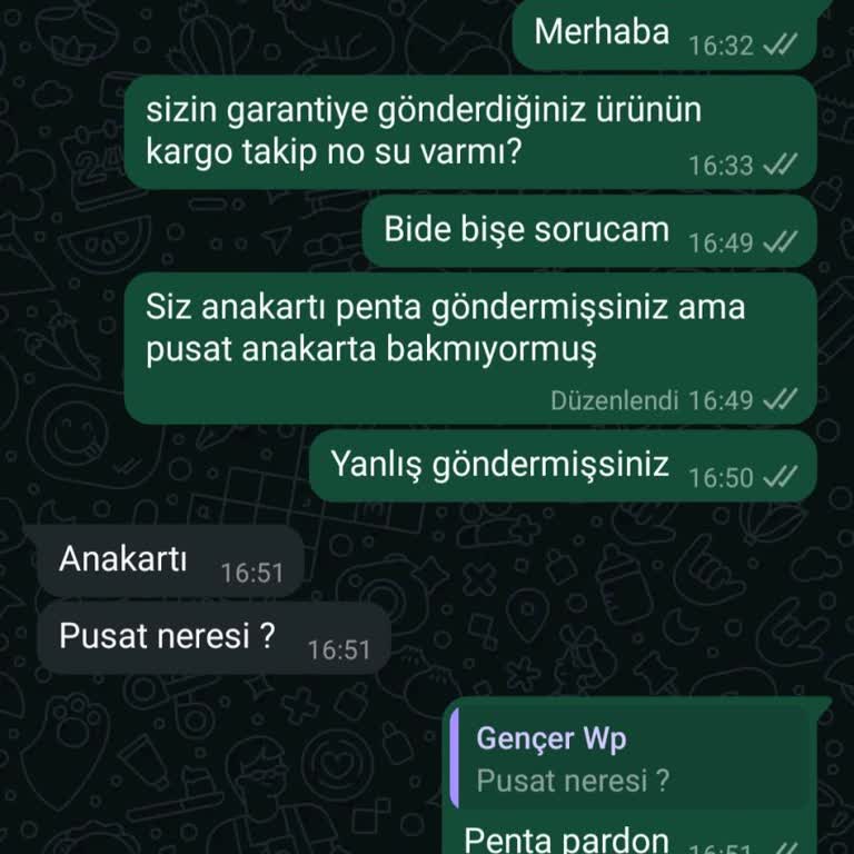 Yanlış Firmaya Gönderilen Arızalı Anakart Sorunu