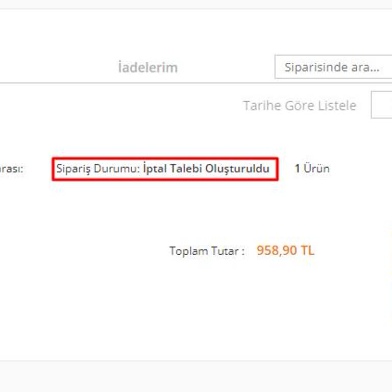 Avansas İptal Edilen Siparişin Para İadesi Gecikmesi!