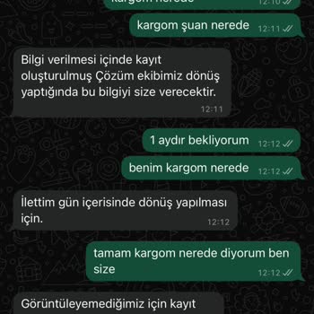 Eksik Ürün Ve Yanıtsız Kargo Firması Sorunu