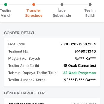 Yanlış Kargo Kodu Ve Geciken İade Süreci Mağduriyeti