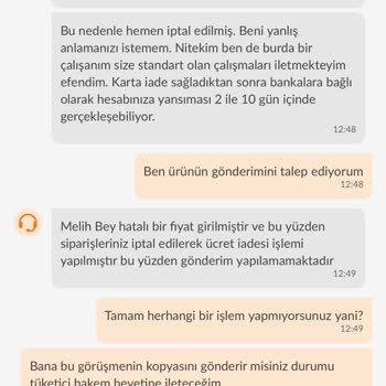Yanlış İndirim Mesajı Ve İptal Edilen Sipariş Sorunu