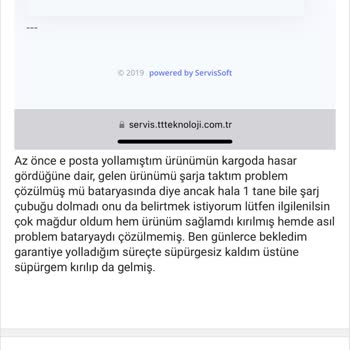 Garanti Sonrası Kırık Ürün Ve Batarya Sorunu Çözümsüz Kaldı