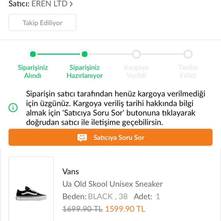 Trendyol'dan Aldığım Ürün 8 Gündür Kargoya Verilmedi